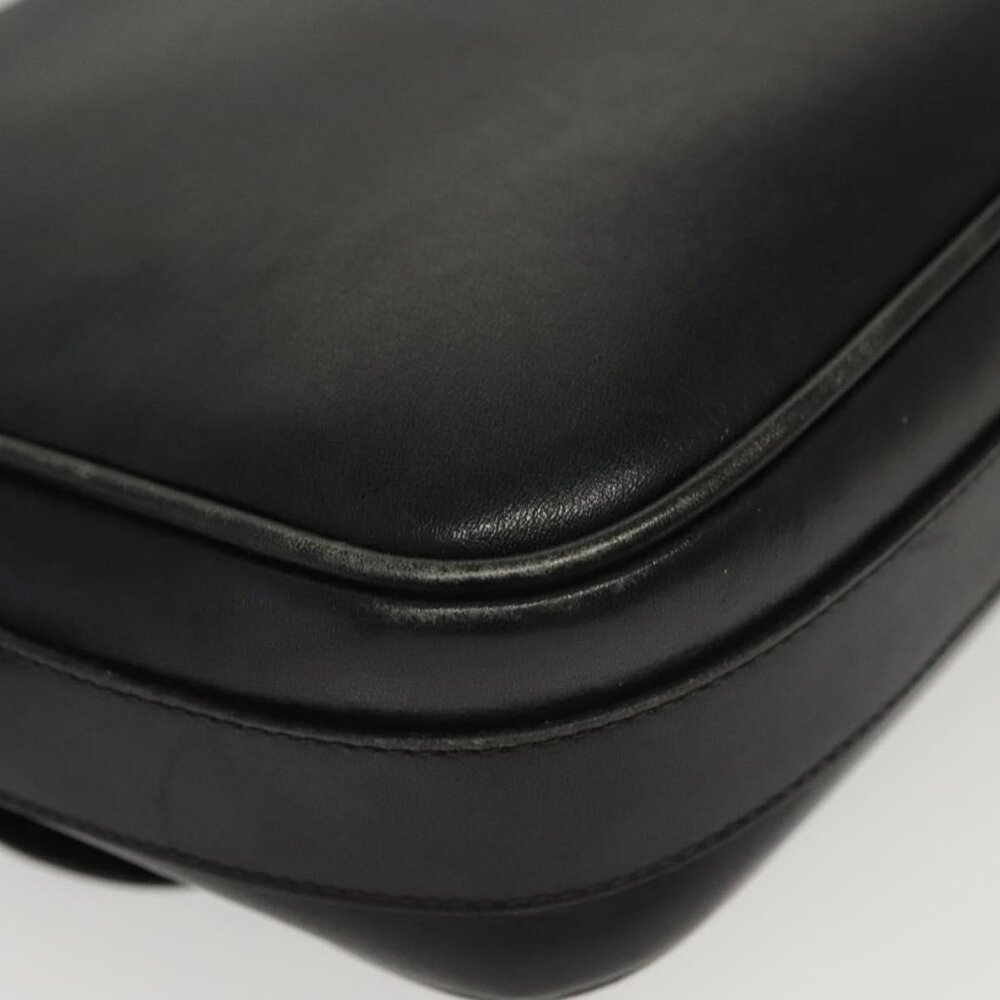 Authentic CELINE Shoulder Bag Leather Navy Gold - Picture 8 of 16